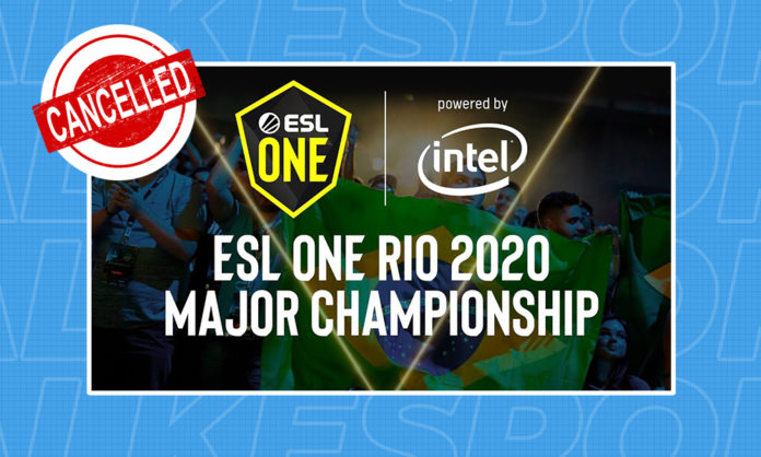 Valve отменила ESL One Rio 2020